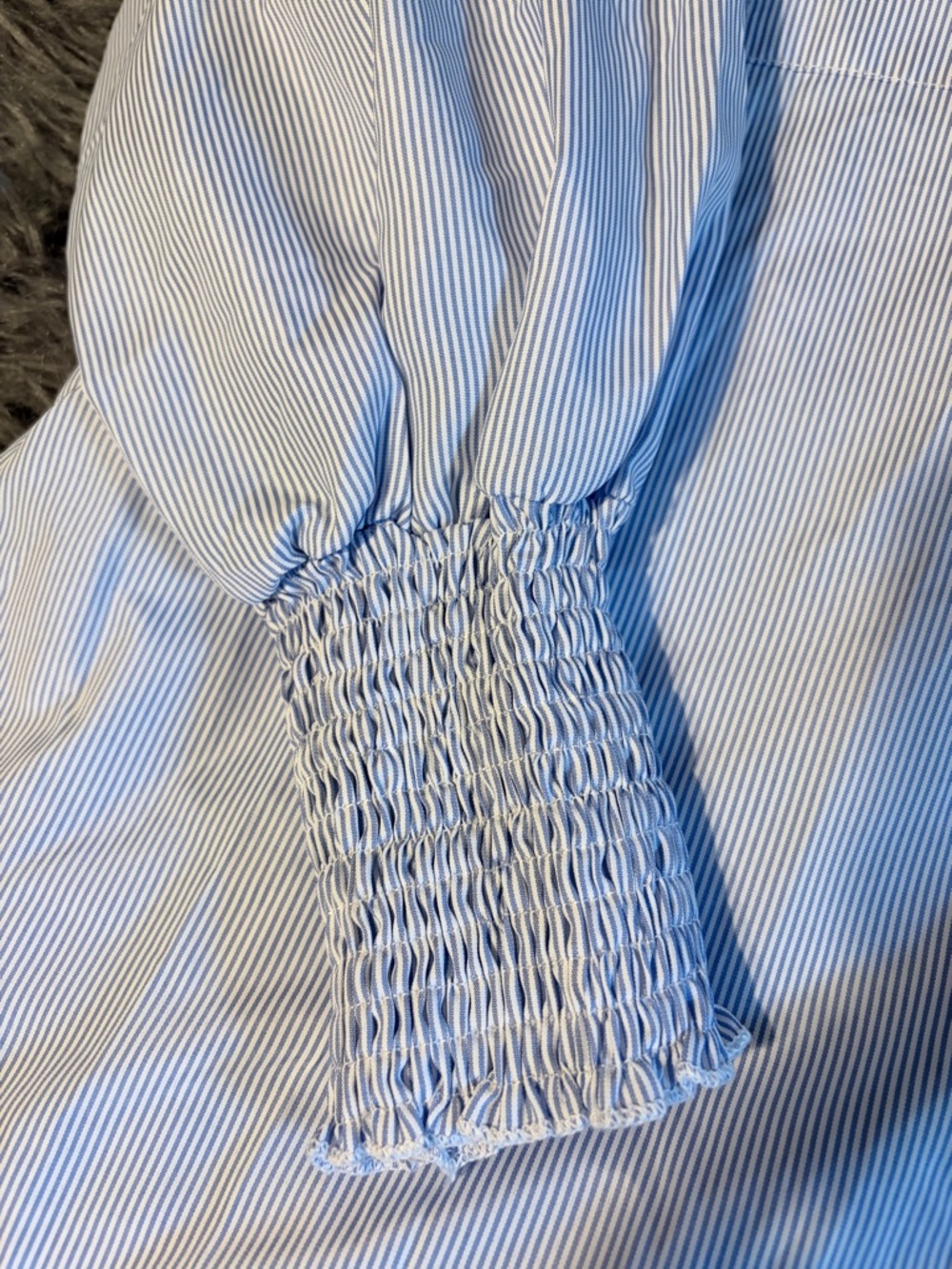 Blue Pinstripe Button-Up Shirt. Brand new. Never worn - Picture 2 of 4